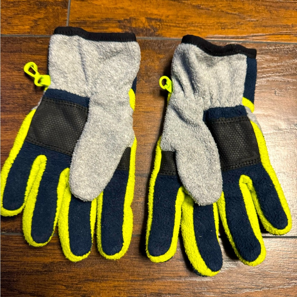 Gap Kids Warm Gloves Medium Size 8 Blue/Yellow/Gray